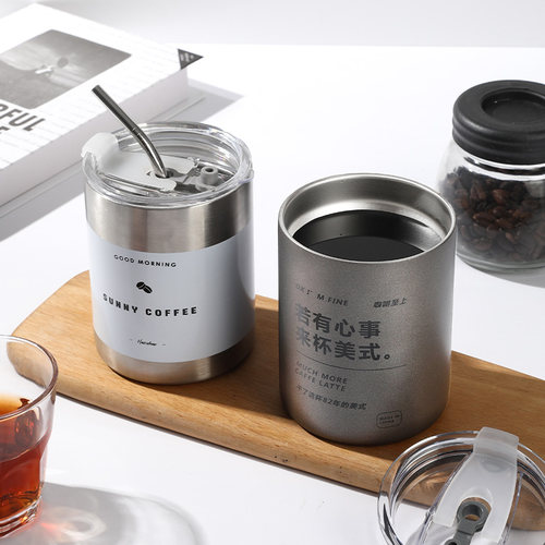 ABF美式不锈钢咖啡杯高档精致便携式外带随行杯保温水杯拿铁杯子 - 图3