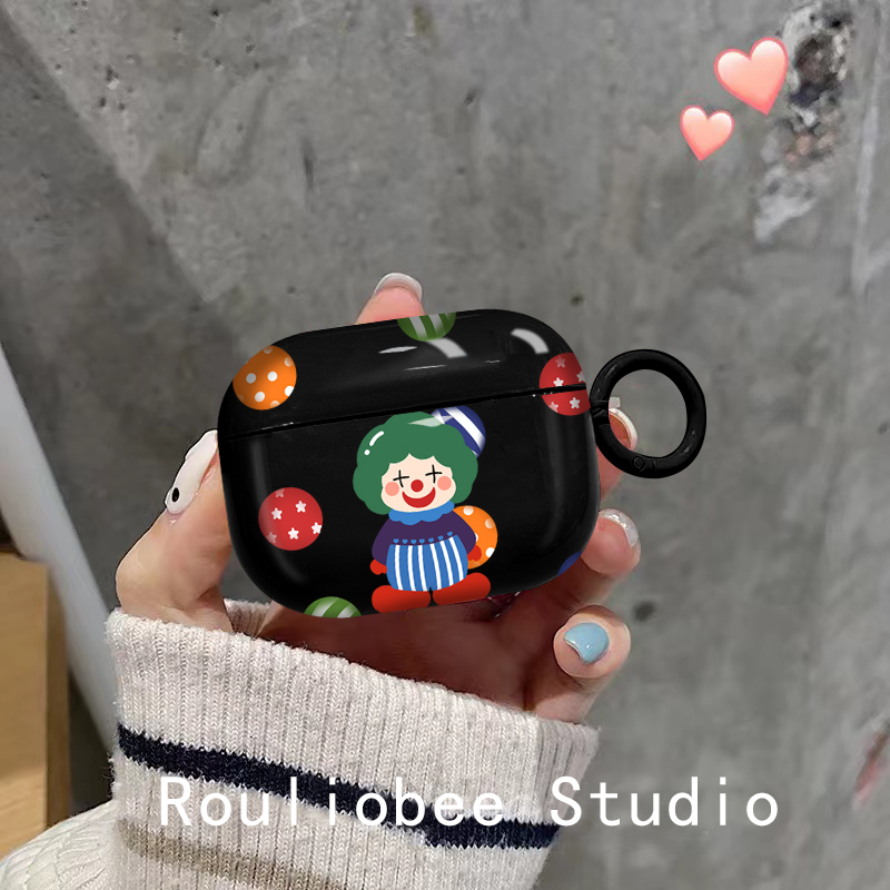 小丑适用airpodspro保护套airpodspro2代苹果耳机保护壳airpods2高级感3无线蓝牙套airpods3二代三代2pro盒透-图0