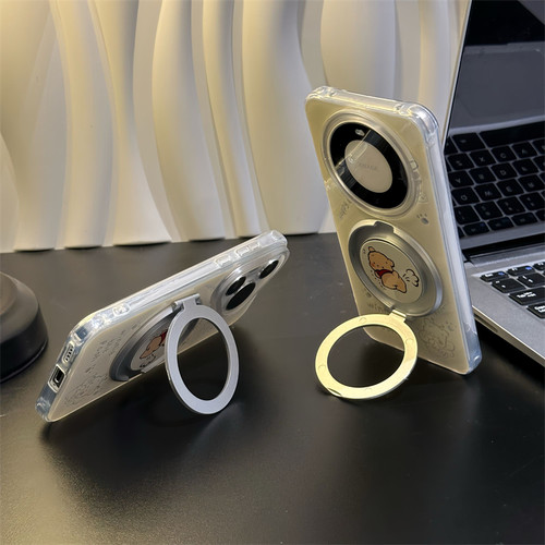 腓腓可爱维尼熊旋转支架新款适用苹果16Pro壳iPhone15max小米14华为mate70K80荣耀300P60iQOO13OPPOReno12s20 - 图3