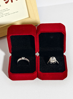 仿真结婚对戒婚礼仪式道具拍婚纱照戒指活口可调节奢华假钻戒一对