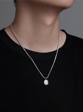 个性碎链圆片吊坠项链