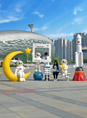 太空人玻璃钢雕塑航天模型大摆件