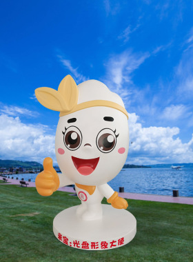 定制玻璃钢公仔雕塑  商场动漫IP景观小品 网红打卡通人物雕塑