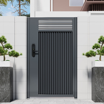 Aluminum Alloy Villa Gate Iron Art Courtyard Door Self-Built House Patio Stainless Steel Garden Entrance single double open electric