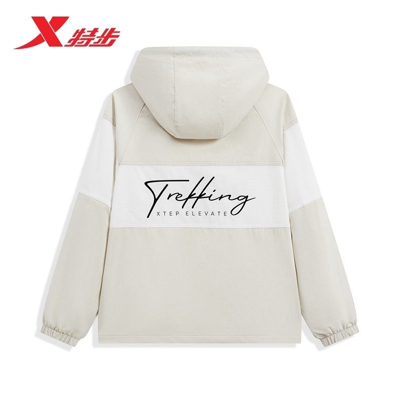 特步运动外套女2025春季新款防风双层风衣连帽女夹克976128120286,淘宝优惠券,粉丝福利购,淘宝优惠卷