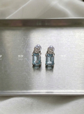 轻奢高级感925银针锆石耳环耳钉女小众设计感耳钉耳饰ins博主清冷