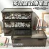 Multifunctional stationery box can be combined and stacked, pencil box, makeup daily necessities storage box, transparent black desktop back-to-school supplies