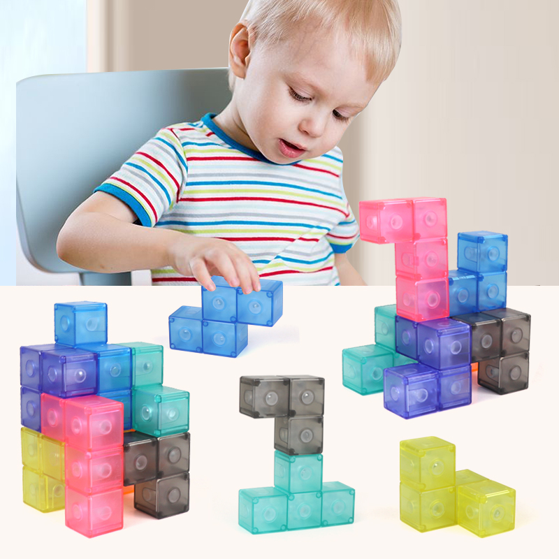 磁力魔方积木索玛立方体儿童磁性方块拼装玩具7鲁班4-6岁益智男孩