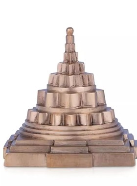 印度Panchaloha Maha Meru Yantra五种神圣金属 瑜伽冥想空间180g