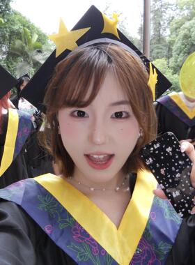 学士帽DIY装饰配件几何星星发夹天使光环翅膀毕业季拍照出片道具.