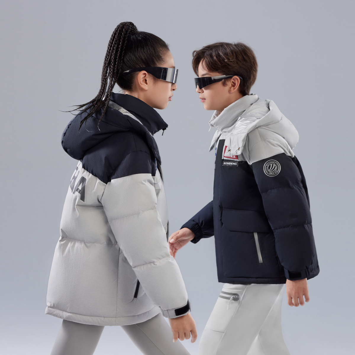 秀场同款太空系列波司登男童羽绒服新款科技御寒加厚工装女童外套