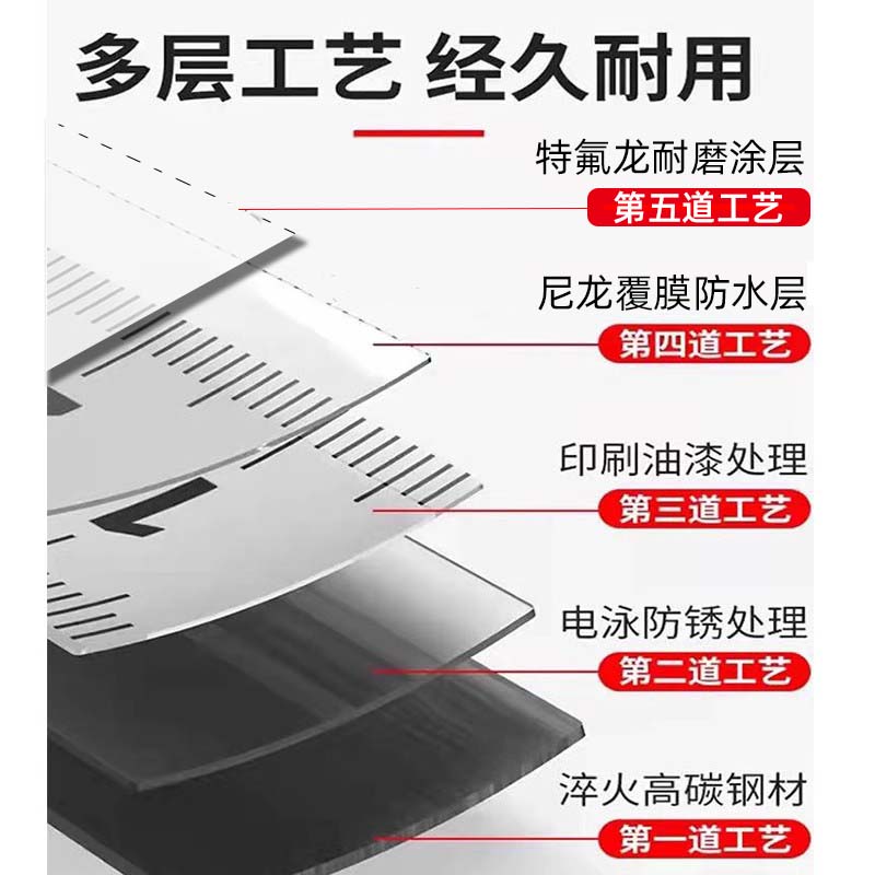 宏迪卷尺正品5.5米加厚加硬耐磨钢卷尺一级精度10米尺子圈尺新款 - 图2