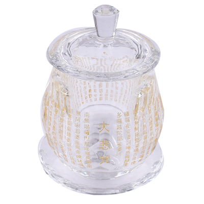 Thickened Crystal Lotus for a cup Guanyin Grand Sadness Water Cup Water Supply Cup St. v Water glass Bowl Guan Guan Pendulum with a small