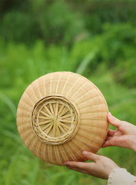 精品本色竹编果篮传统馒头筐竹篮子水果篮传统竹制品非遗