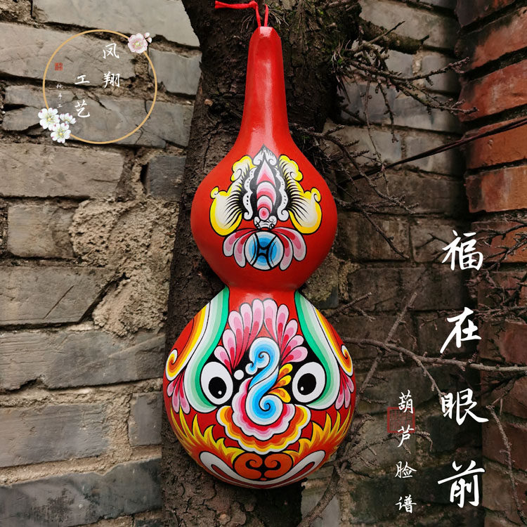 脸谱陕西特色热销葫芦脸谱面具手绘京剧中国风礼品纪念品挂件摆件