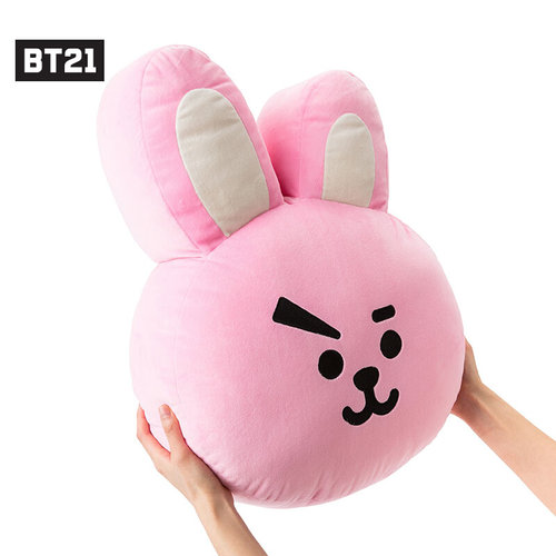 BT21毛绒抱枕42CM卡通脸型抱枕靠垫坐垫居家用品LINEFRIENDS-图3