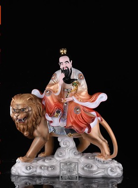 铭昌汉白玉骑牛太上老君三清灵宝