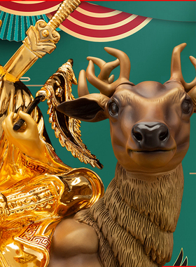 铜姜子牙姜尚姜太公神像装饰摆件