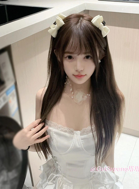 精灵耳白色蝴蝶结小抓夹