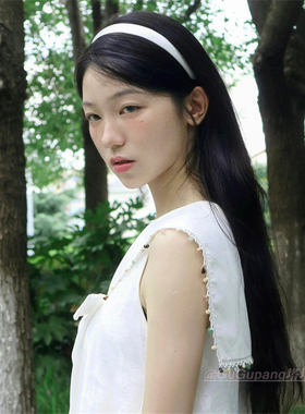 韩系ins白色简约发箍女