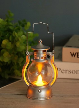 跨境复古手提式小马灯创意酒吧装饰摆件圣诞节礼物气氛场景布置灯