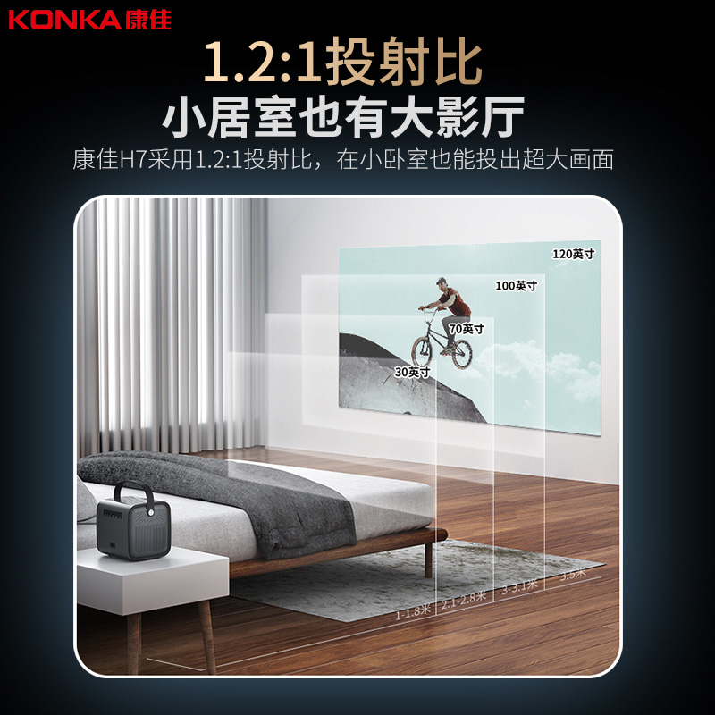 【旗舰正品】康佳家用超高清器投影仪 康佳投影投影机
