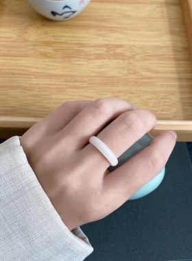 菩提木戒指半成品diy学生情侣对戒戒指闺蜜送男友材料包工具礼物