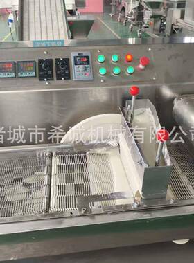 商用小型巧克力涂层机转盘式巧克力涂层机威化饼干涂巧克力设备