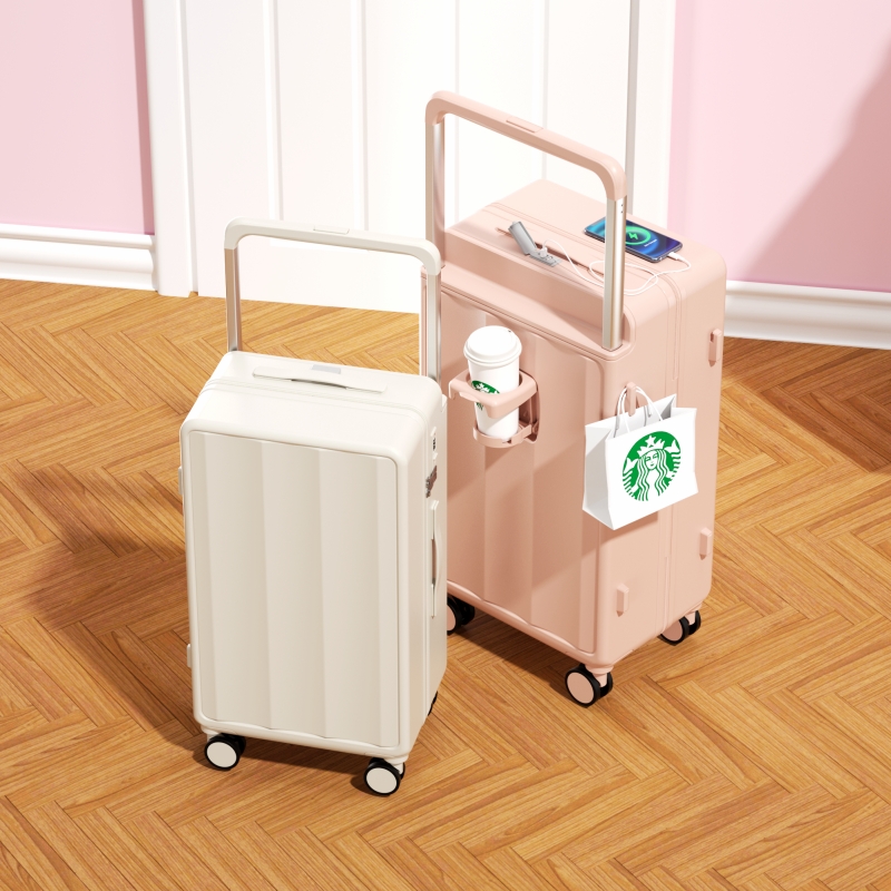 2025新款宽拉杆行李箱女学生大容量26寸多功能拉杆箱耐用密码箱子