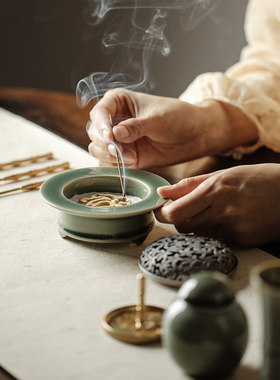 宋式青瓷焚香套装礼盒