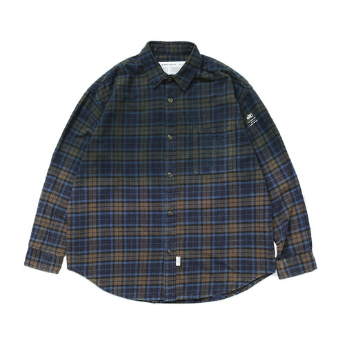 【现货】SOLAR BEAMS CHECKED SHIRT 吊染水洗做旧格子长袖衬衫潮 - 图3
