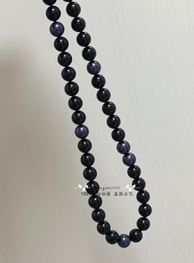 实拍正版进口珍珠男女通用项链choker神秘黑限量紫酷炫时尚高级
