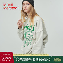 MardiMercredi small daisy round collar printed casual sweatshirt male and female with the same 100 lap display slim loose jacket