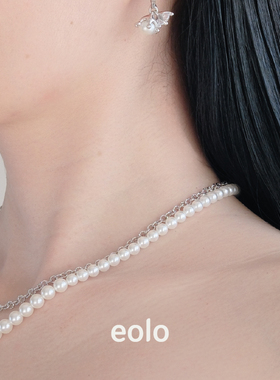EOLO双层珠链方糖项链