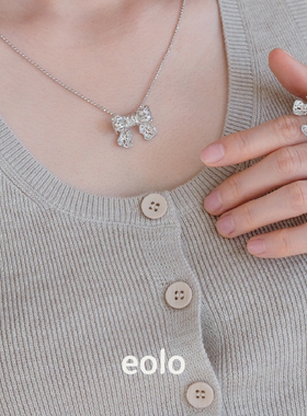 EOLO蕾丝蝴蝶结项链女
