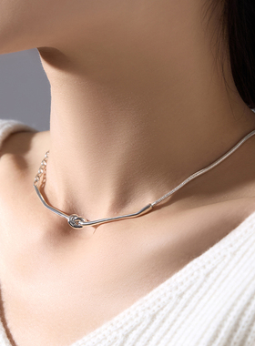 EOLO绳结拼接项链女款纯银