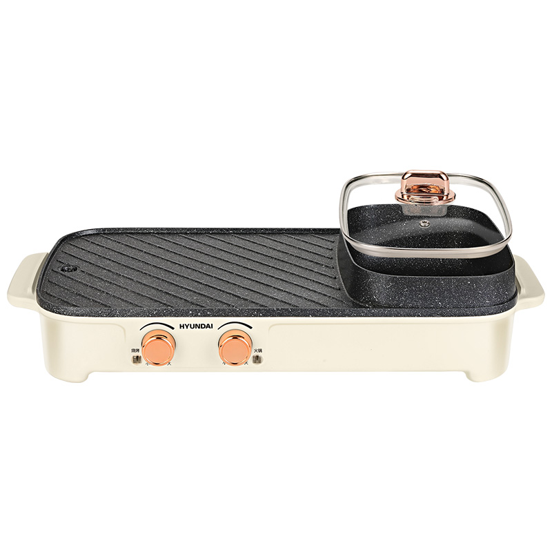 韩式涮烤一体锅电烤盘