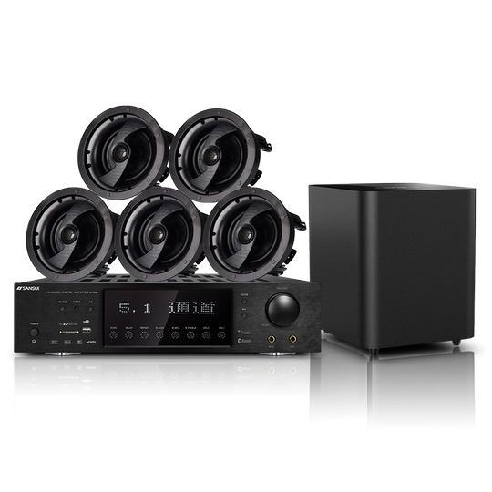 山水T5吸顶式5.1家庭吊顶天花影院音响套装音响家用客厅环绕7.1