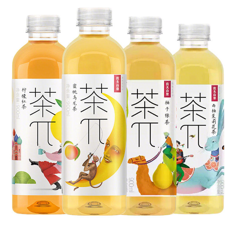农夫山泉茶π饮料900ml*6瓶茶派蜜桃乌龙柠檬红茶大瓶装饮品,淘宝优惠券,粉丝福利购,淘宝优惠卷