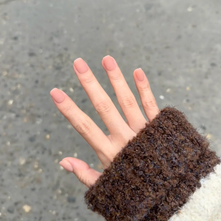 磨砂裸色纯手工穿戴甲短款温柔风裸甲可爱显白ins高级感美甲贴片,淘宝优惠券,粉丝福利购,淘宝优惠卷