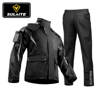 Celeriette Motorcycle Raincoat Suit Mens Anti-Rain Riding Suit Locomotive Knight Motorcycle Rider in Tibetan Rainproof Assault Rifles