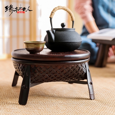 日式竹编收纳篮漆器工艺品茶盘茶台功夫茶具多功能收纳盒茶道零配 - 图3