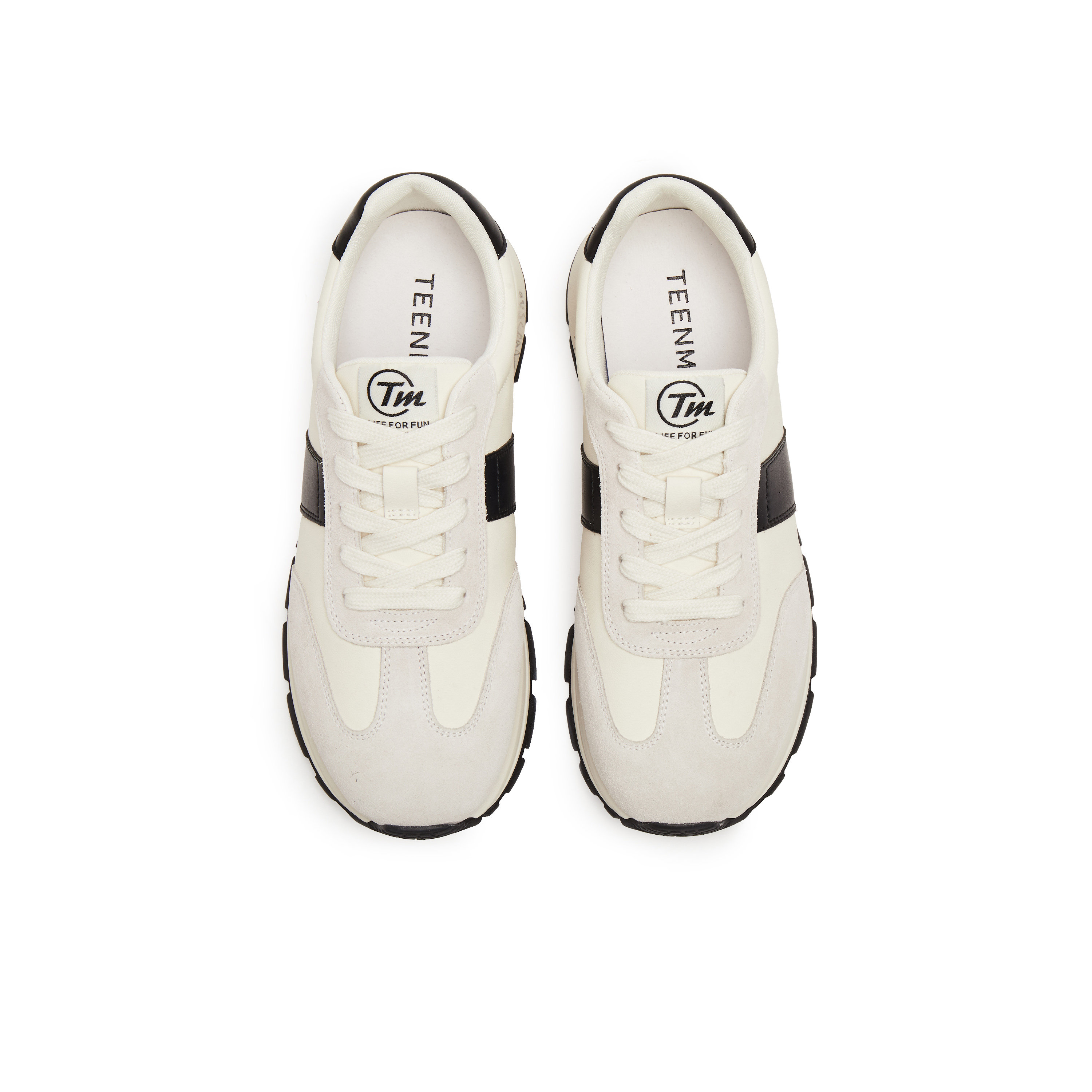 天美意2025秋新款休闲系带厚底拼色复古百搭男阿甘鞋AGX62CM5,淘宝优惠券,粉丝福利购,淘宝优惠卷