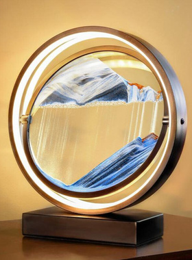 艺术流沙画台灯沙漏摆件解压办公室桌面装饰结婚礼物搬家乔迁新居