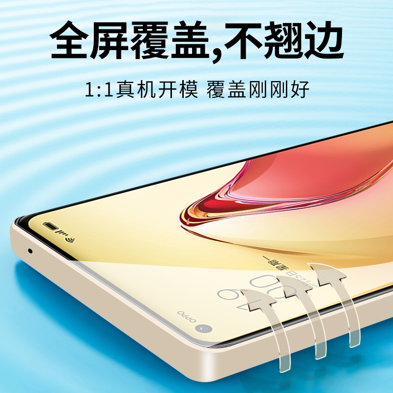 opporeno8钢化膜reno8pro手机膜8pro十水凝膜防窥全屏opreno+新款por5g原装全包镜头oppo保护opopreno贴膜 - 图0