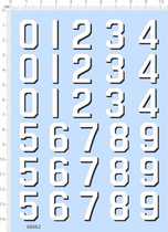 68662 whole edition of glue 1100 ships digital number sideshow 0-9 paper model model water stickers set to be made