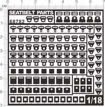 68782 Back Gum Metal Sticker Silver Color 1 18 Seat Belt Paper Mold Model Car Set Make Custom Made
