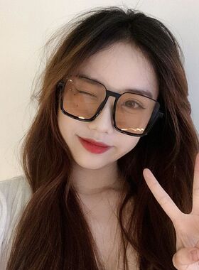 黑框茶色墨镜女高级感ins半框复古夏季防晒显瘦显脸小2025年新款