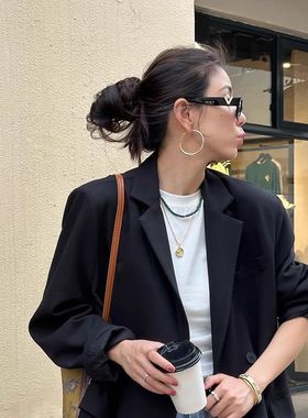 新款时尚高颜值太阳镜街拍博主风墨镜韩版户外防紫外线复古眼镜