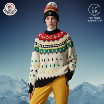 Moncler Alliance Ms Lady Alpaca Wool and wool jacquard sweaters